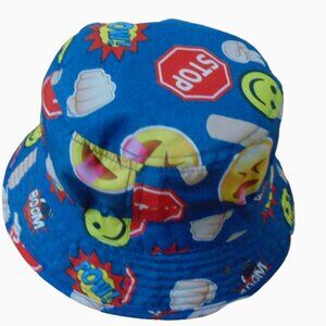 CITY HUNTER EMOJI BUCKET HAT, BLUE, ONE SIZE FITS ALL BRAND NEW CONDITION